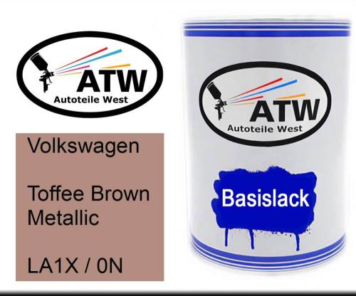 Volkswagen, Toffee Brown Metallic, LA1X / 0N: 500ml Lackdose, von ATW Autoteile West.